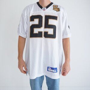 Vintage Y2K Reebok Nfl Reggie Bush #25 New Orleans Saints White Jersey Size 48